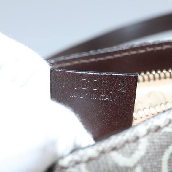 CELINE C Macadam Canvas Hand Bag Brown Gold Auth 98064 - Picture 12 of 16